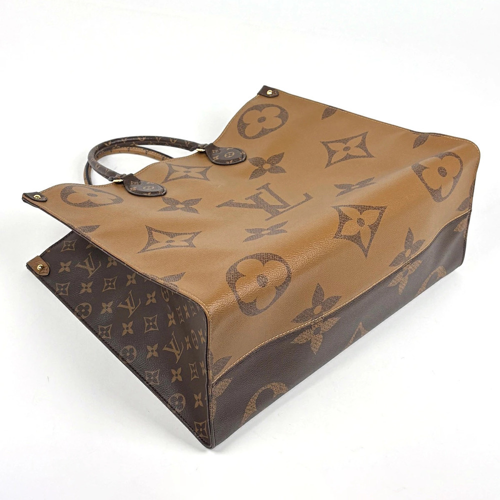 Louis Vuitton Reverse Monogram On Tote Go The Brown Bag Giant Brown